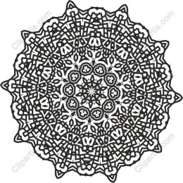 Mandala - Intricate Black and White Pattern