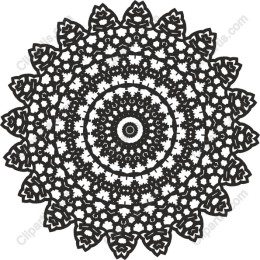 Intricate Black and White Mandala