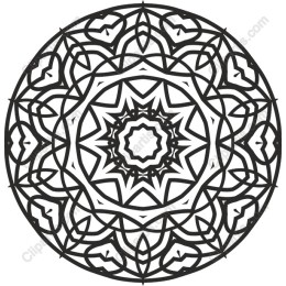 Exquisite Black-and-White Mandala
