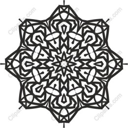 Elegant Black and White Mandala