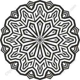 Geometric Mandala Black and White
