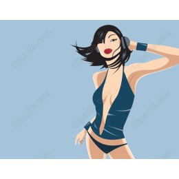 Chic Dance-Ready Woman with Headphones