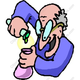 Whimsical Cartoon Scientist