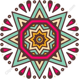 Vibrant Geometric Starburst