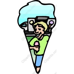 Cheerful Ice Cream Vendor