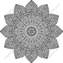 Intricate Black and White Mandala