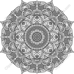 Mandala - Intricate Black-and-White