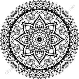 Mandala - Intricate Black and White Artwork