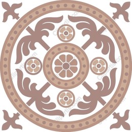 Elegant Floral Ornamental Roundel