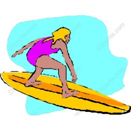 Surfing in Style: Female Surfer