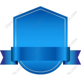 Blue Shield Badge with Ribbon
