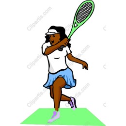 Dynamic Female Tennis Player