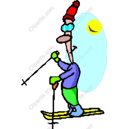 Whimsical Winter Skier