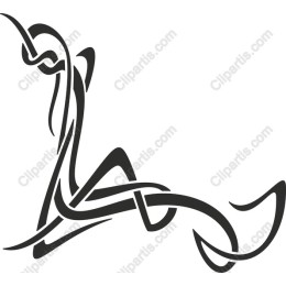 Abstract Woman Flowing Lines