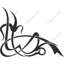 Black Abstract Line Art