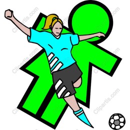 Dynamic Female Soccer Player