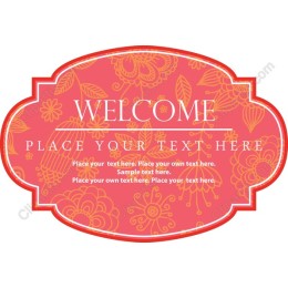 Charming Floral Welcome Sign