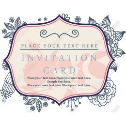 Floral Invitation Card Template
