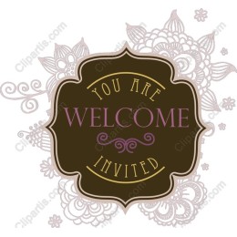 Vintage Floral Welcome Invitation