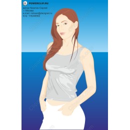 Stylish Woman in Blue Background