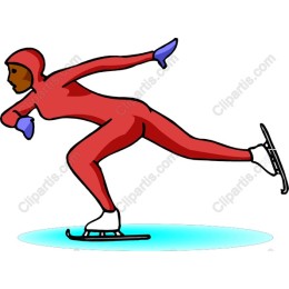 Speed Skater in Motion
