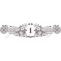 Elegant Floral with Number 1