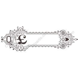 Elegant Victorian Frame with Pound Sterling Symbol