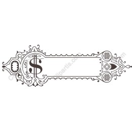 Ornamental Dollar Sign Border