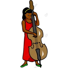 Vibrant Double Bass of a Young Musician