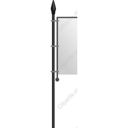 Blank Flag on Pole