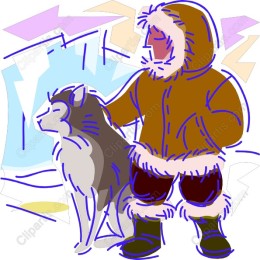 Arctic Adventure: Inuit and Husky