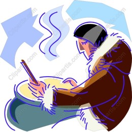 Inuit Drum Player