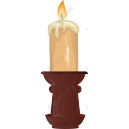 Candle in Vintage Candlestick
