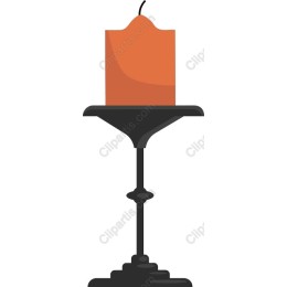 Elegant Candle on Candlestick