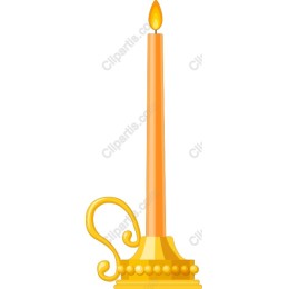 Elegant Golden Candle