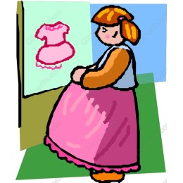 Whimsical Girl with Pink Dress