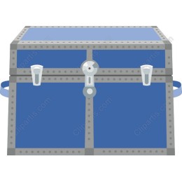 Blue Metal Storage Chest