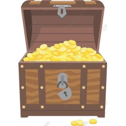 Treasure Chest Overflowing with Gold Coins