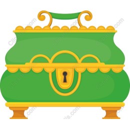 Ornate Green Treasure Chest