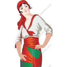 Traditional Elegance: Confident Woman