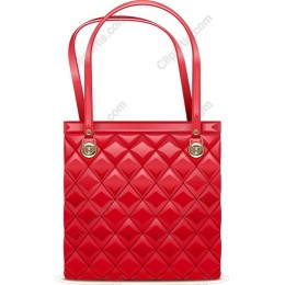 Chic Red Quilted Tote Bag