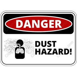 Dust Hazard Warning Sign