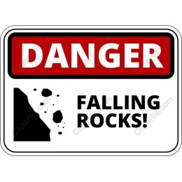 Danger: Falling Rocks Sign