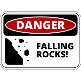 Danger Falling Rocks Sign