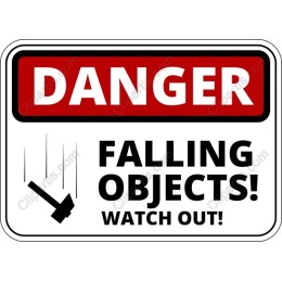 Danger Falling Objects Sign