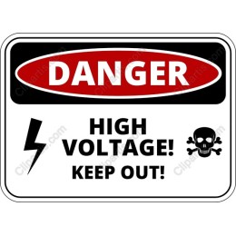 Danger: High Voltage Safety Graphic