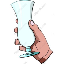 Elegant Hand Holding Frosted Glass