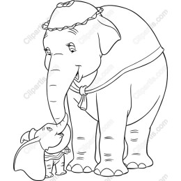 Adorable Elephant and Baby