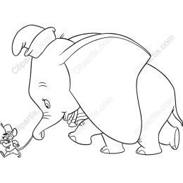 Adorable Elephant and Mouse