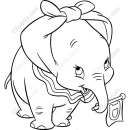 Adorable Elephant with Bow